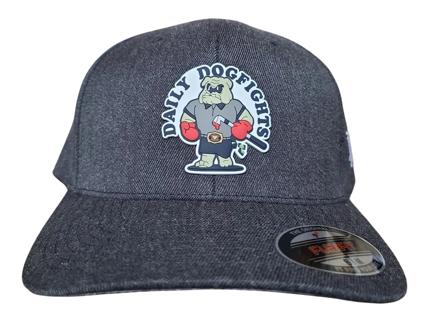 Dark Grey Fitted Daily Dog Fights Hat