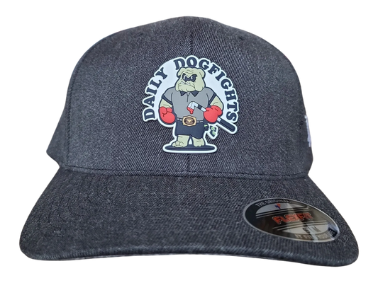 Dark Grey Fitted Daily Dog Fights Hat