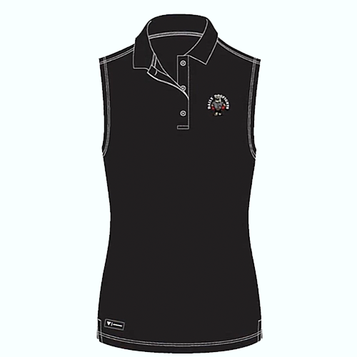 Black Sleeveless Polo