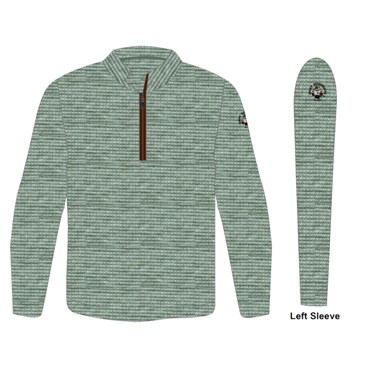 Q Zip Olive Pullover